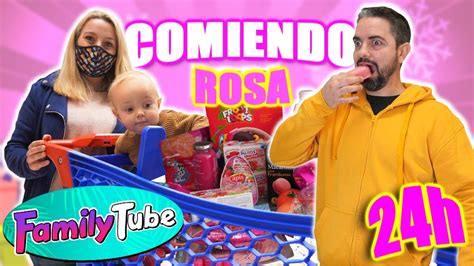 familia tube|24h comiendo Color Rosa El ultimo gana .